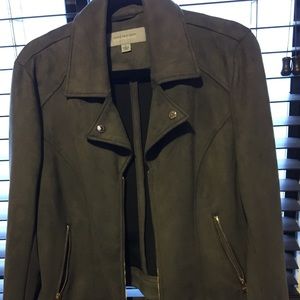 Marc New York taupe suede moto jacket